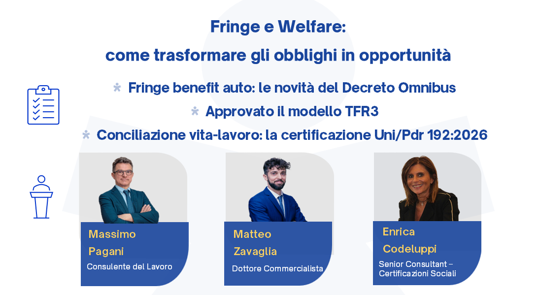 WEBINAR: Fringe e Welfare: come trasformare gli obblighi in opportunità